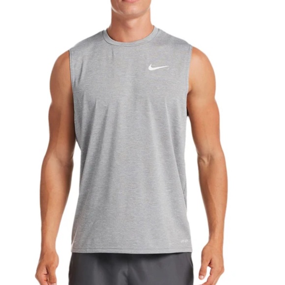 Nike Dri-FIT Hydroguard Swim Tank Top Men's Gray Sleeveless M NWT - Picture 1 of 11